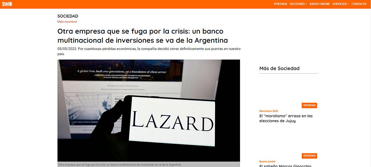 Otra empresa que se fuga por la crisis: un banco multinacional de inversiones se va de la Argentina